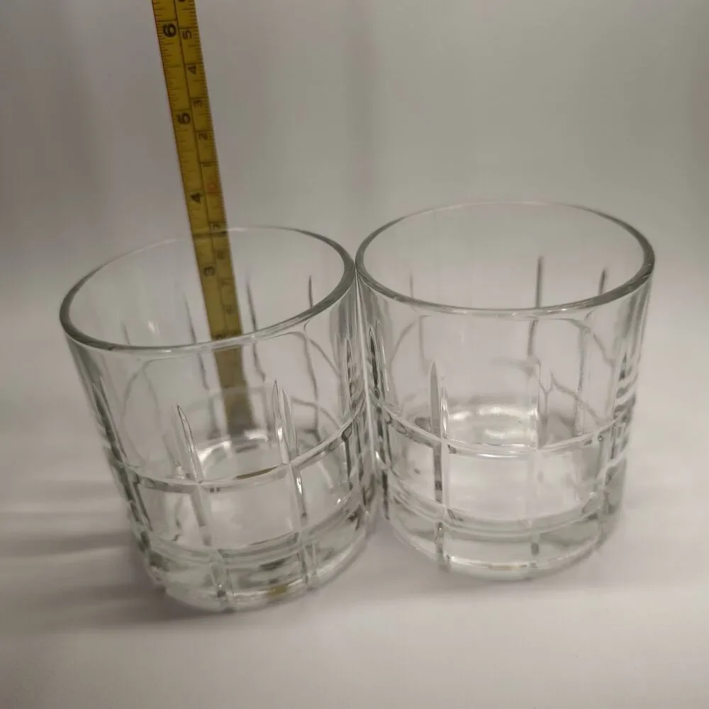 Anchor Hocking Tartan Manchester Lowball Rocks Glasses Double Old Fashioned 2pcs